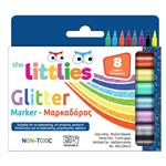 GLITTER MARKERS 8PCS  THE LITTLIES