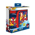 LUNCH BOX PP 800ML & WATER CANTEEN ALUMINIUM 500ML SET SPIDEY