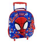 School Trolley Bag Kindergarten Spidey And His Amazing Friends Blue Must Team 2 Compartments