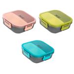 LUNCH BOX PP 1100ML WITH SPOON 19X19X6,3CM MUST TEAM 3 COLORS