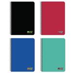 SPIRAL NOTEBOOKS A4 3SUBS 90SH MONOCHROME MUST TEAM 4COLORS