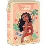 DOUBLE DECKER PENCIL CASE FILLED 15X5X21CM VAIANA 2