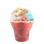 BEACH BUCKET SET 7PCS 18,5X18,5X32CM 2COL  LUNA