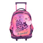School Trolley Bag Elementary Must Team Heart Print 3 Compartments
