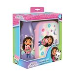 LUNCH BOX PP 800ML & WATER CANTEEN ALUMINIUM 500ML SET GABBY S DOLLHOUSE
