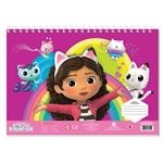 PAINTING BLOCK 23X33CM 40SH STICKERS-STENCIL-2 COLORING PG  2DESIGNS GABBYS DOLLHOUSE