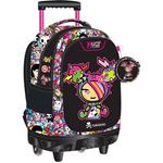 BACKPACK TROLLEY 34X20X44 3CASES TOKIDOKI BLACK