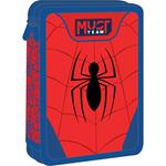 DOUBLE DECKER PENCIL CASE FILLED 15X5X21CM SPIDERMAN WEB