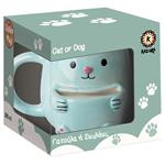 MUG CERAMIC 495ML KAZURA CAT WITH POCKET FOR BISQUIT
