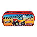 School Barrel Pencil Case Must Team Monster Car 2 Zippers