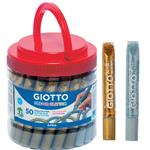 GIOTTO DECOR GLITTER GLUE POT(25xGOLD 25xSILVER)