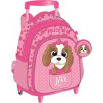 TROLLEY BAG MUST TEAM 27X10X31CM 2CASES DOG WITH PINK BOW