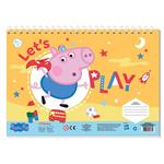 PAINTING BLOCK 23X33CM 40SH STICKERS-STENCIL-2 COLORING PG  2DESIGNS GEORGE PIG
