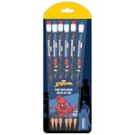 PENCIL WITH RUBBER BLISTER 6PCS WITH SHARPENER SPIDERMAN