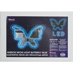 MIRROR NEON LIGHT BUTTERFLY BLUE 35X23.8 MOOD