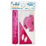 FLEXI RULER SET 3PCS 20cm 2COL THE LITTLIES