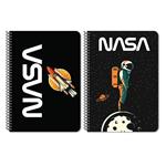 SPIRAL NOTEBOOK 17X25CM 2SUBS 60SH NASA 2DESIGNS