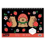 PAINTING BLOCK 23X33CM 40SH MUST TEAM STICKERS-STENCIL-2 COLORING PG  2DESIGNS CAPYBARA