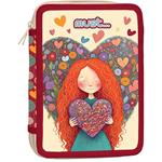 Σχολική Κασετίνα Διπλή Γεμάτη Must Red Heart