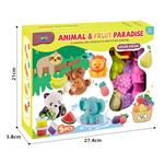 SOFT DOUGH ANIMALS WITH FRUITS 5COL 21X5,8X27,4CM LUNA