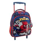School Trolley Bag Kindergarten Spider - Man Blue Must Team 2 Compartments