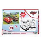 Παζλ Χρωματισμού 2 Όψεων 100Τμχ. Disney Cars 49x36εκ. Luna Toys