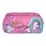 School Barrel Pencil Case Must Team Unicorn 2 Zippers