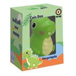 COIN BOX KAZURA 16X12X20CM LITTLE DINOSAUR LIGHT GREEN