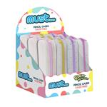 SILICONE PENCIL POUCH 20X5X6 MUST FOCUS CONFETTI 4COLORS