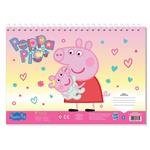 PAINTING BLOCK 23X33CM 40SH  STICKERS-STENCIL-2 COLORING PG  2DESIGNS PEPPA PIG
