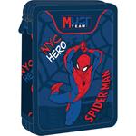 DOUBLE DECKER PENCIL CASE FILLED 15X5X21CM SPIDERMAN NYC HEROS