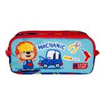 School Barrel Pencil Case Must Team Mechanic 2 Zippers