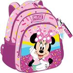 BACKPACK 27X10X31CM 2CASES MINNIE MOUSE PINK