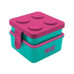 Lunch Box 2 in 1 Must Team 850ml + 500ml PP Plastic with spoon 2 Colors