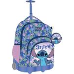 Σχολική Τσάντα Τρόλεϊ Δημοτικού Disney Stitch Must Team 3 Θήκες με Μονό Χερούλι και 2 Ρόδες