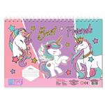 PAINTING BLOCK MUST TEAM 23X33CM 40SH  STICKERS-STENCIL-2 COLORING PG  2DESIGNS GIRL 1