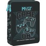 DOUBLE DECKER PENCIL CASE FILLED MUST TEAM 15X5X21CM GAME ON