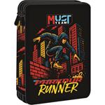 DOUBLE DECKER PENCIL CASE FILLED MUST TEAM 15X5X21CM PARKOUR