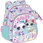 BACKPACK 27X10X31CM 2CASES LITTLEST PET SHOP