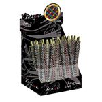 METAL PEN DIAMOND WITH FABRIC 3COLORS TESORO