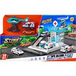 HOSPITAL PARKING 24PCS WITH 2 METALLIC VEHICLES 41,5X7X25CM LUNA