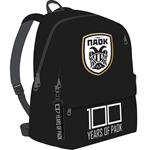 ΤΣΑΝΤΑ ΠΛΑΤΗΣ MUST TEAM MONOCHROME CLASSIC 32Χ19Χ42 2 ΚΕΝΤΡΙΚΕΣ ΘΗΚΕΣ ΜΑΥΡH ΜΕ ΓΚΡΙ PAOK 100