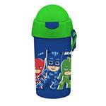 Water Canteen Plastic PJ Masks 500 ml with Straw 2 Designs