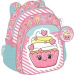 BACKPACK MUST TEAM 27X10X31CM 2 CASES PINK CUPCAKE